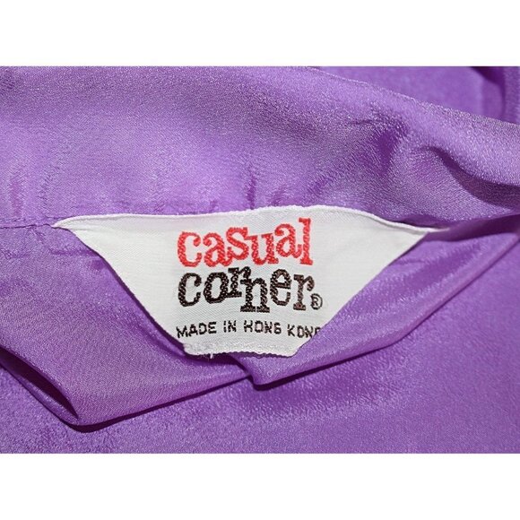 Vintage 1970s Casual Corner Button Front Blouse - Lavender - Med/Large - Picture 4 of 10